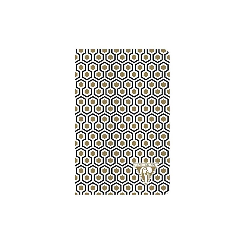Clairefontaine Neo Deco Collection Sewn Spine Pocket Ruled Notebook, Honeycomb
