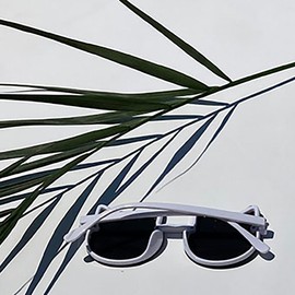 Sheri Mimi 522391023 Sunglasses Baby Sunglasses with Case CAT Ribbon UV400 White One Size, white