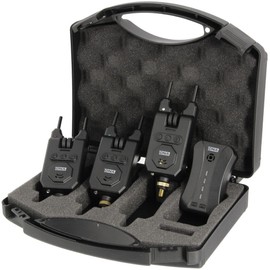 DNA Leisure Fishing Bite Alarm Set 3pc With Wireless Receiver Tone Volume & Sensitive Carp