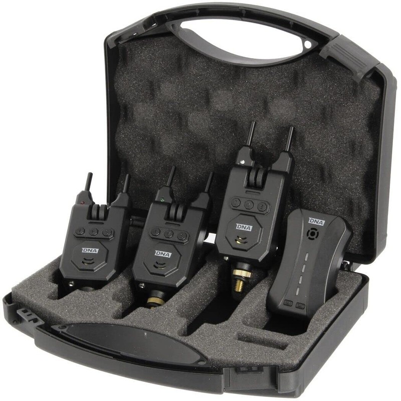 DNA Leisure Fishing Bite Alarm Set 3pc With Wireless Receiver