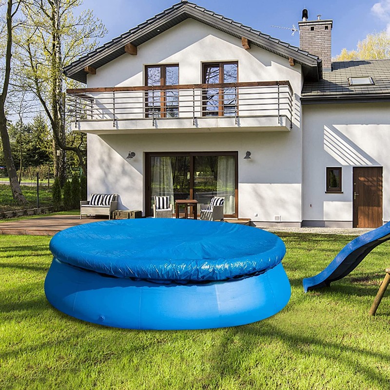 6FT Swimming Pool Cover,Round Pool Cover,Inflatable Pool Cover with Drawstrings,Outdoor