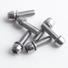 HOUSON Set of 6 Bicycle Stem Screws, Bicycle Stem Bolts Screws Stem Screw Set for Road Bike MTB Mountain Bike Stem M5 x 20 mm