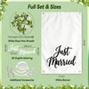 Just Married Wedding Backdrop Set with Just Married Sign, Eucalyptus