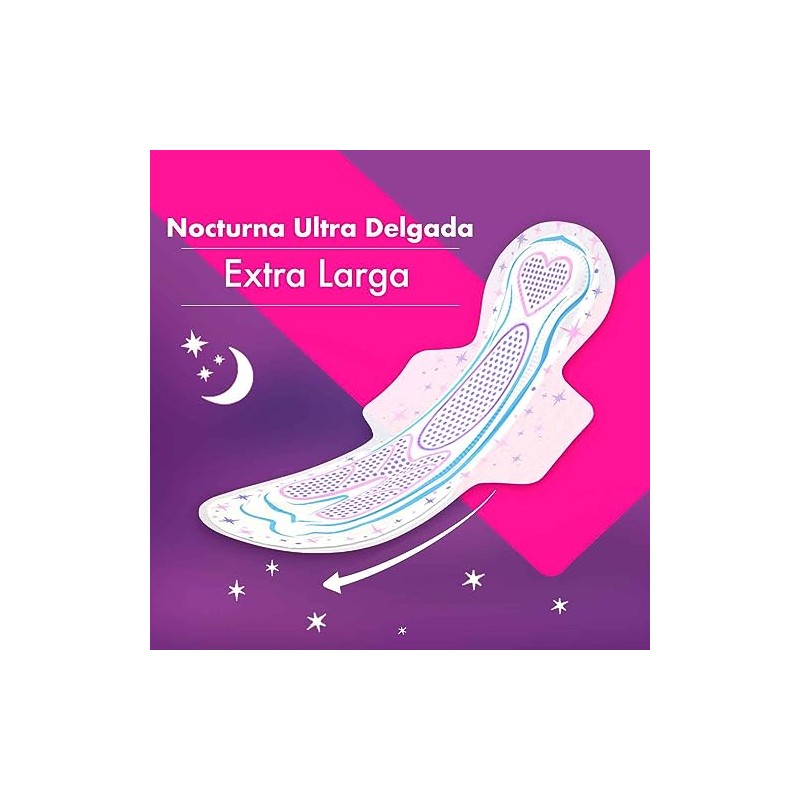 Saba Ultra Invisible Buenas Noches, toallas nocturnas con alas, flujo