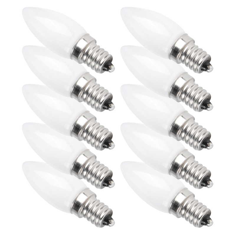 10pcs E12 LED Bulb 1.5W Warm White Lamp for Chandelier