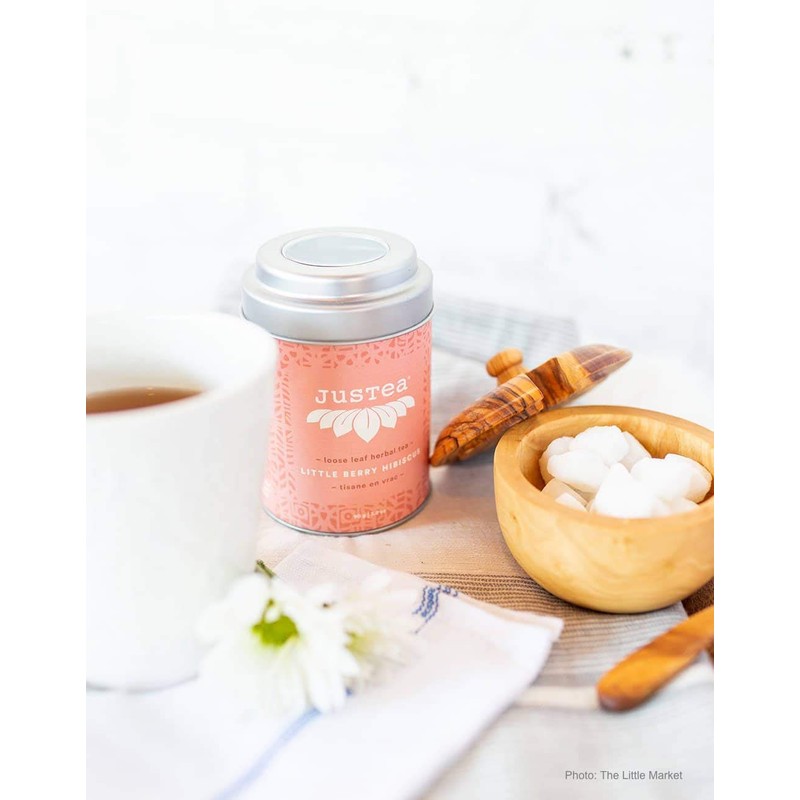 JusTea LITTLE BERRY HIBISCUS | Loose Leaf Herbal Tea with