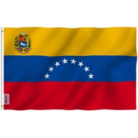 Anley Fly Breeze 3x5 Foot Venezuela 8 Stars Flag - Vivid Color and Fade Proof - Canvas Header and Double Stitched - Bolivarian Republic of Venezuela Flags Polyester with Brass Grommets 3 X 5 Ft
