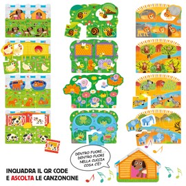 HEADU - Chi Cosa Dove - Giochiamo a Parlare Con Gli Animali! | Giochi Educativi 2 3 4 5 Anni, Sviluppo Linguaggio Bambini, Gioco Didattico, Giochi da Tavolo Bambini, Regalo Bambina, Regalo Bambino