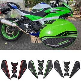 Midimttop Motorcycle Side Fuel Tank pad Traction Pad Gas Knee Grip Protective Sticker Tankpad Protector fit for Ka&wa&sa&ki NINJA500/Z500 NINJA 500/Z 500 2024 2025 (Grey)