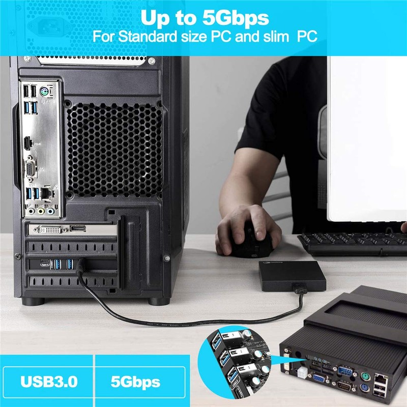 YEELIYA Tarjeta USB PCIe de 4 Puertos (1 USB-C -