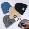 Etsfmoa Unisex Hat with Light,Winter Knitted Lighted Beanie for Men