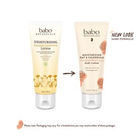 Babo Botanicals Moisturizing Lotion - Face & Body Plant-Based Lotion for Babies, Kids & Adults with Sensitive or Dry Skin - with Colloidal Oatmeal, Organic Calendula & Shea Butter 8 fl.oz.(Pack of 2)