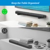 PlusAcc Soundbar Wall Mount, Universal Adjustable Bracket Holder, Black
