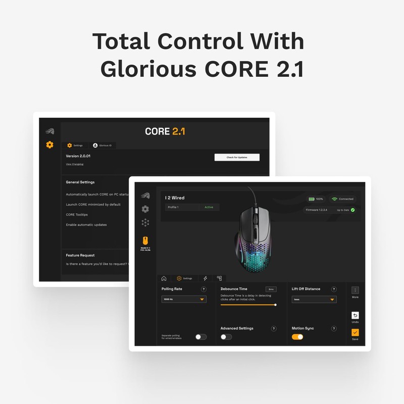 Glorious Gaming Model I 2 Wired Gaming Mouse: 9 Programmable