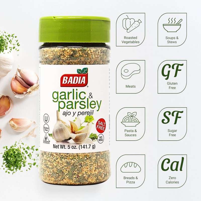 Badia Garlic & Parsley Seasoning, 5 oz – Ideal for