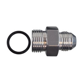 ICT Billet - Adaptador de riel de bomba de combustible 8AN Flare a 10 Oring ORB macho para manguera de descarga Bare AN920-08-10A
