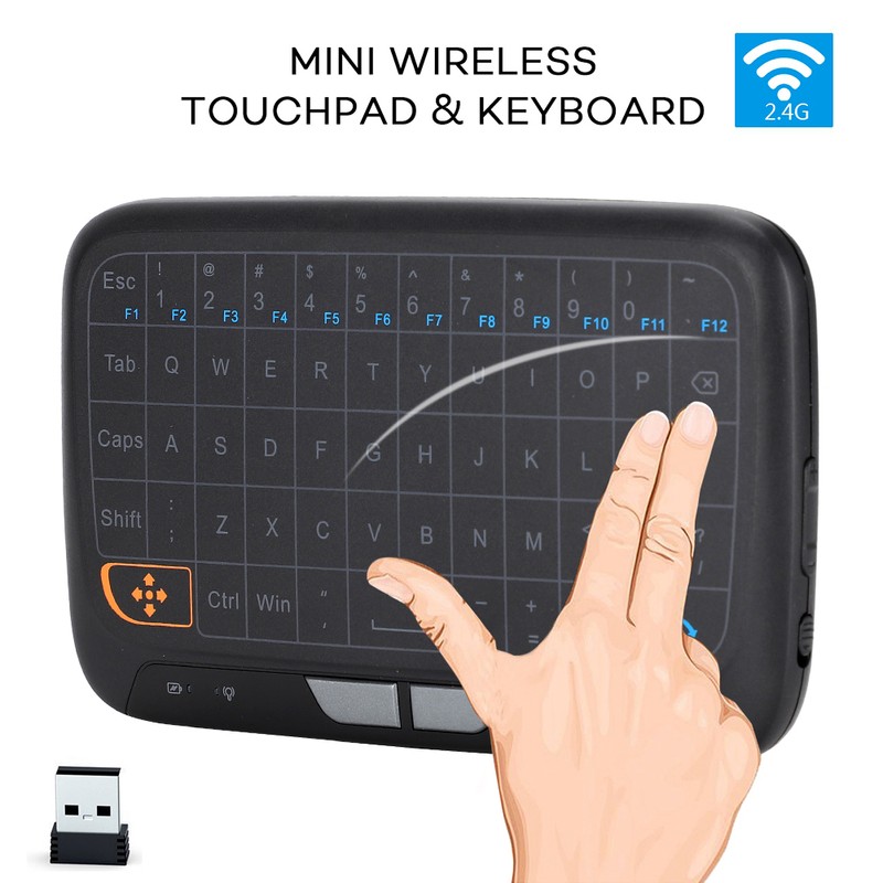 2.4Ghz Mini Wireless Keyboard With Touchpad, Whole Panel Multi touch