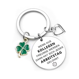 kEUkunHA Leaving Gift Colleagues Job Change Small Christmas Gifts Easter Gifts New Year Gifts Valentine's Day Birthday Retirement Thank You Gifts for Colleagues Keyring, silver