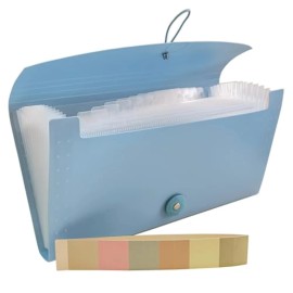 Small Accordion File Organizer  13 Pocket Expanding Folder For Receipts, Bills,