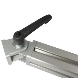 Joint 40 x 40 with clamping lever, nut / 8/10 die-cast zinc painted aluminium