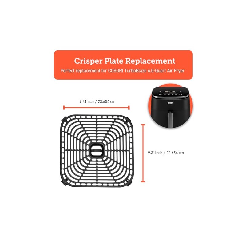 COSORI Turboblaze 6Qt Air Fryer Original Crisper Tray, Replacement Accessories