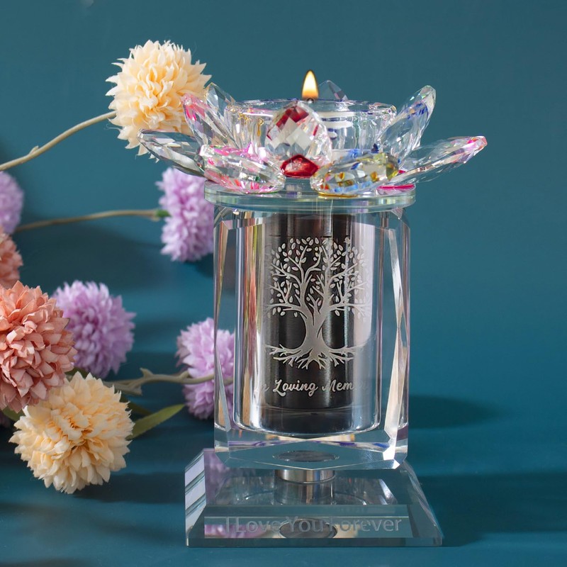 Contid Small Urns for Human,Cremation Keepsake Photo Urn Unique Rotatable