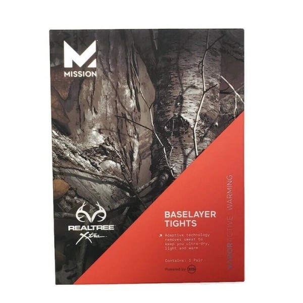 Mission Active Men’s Size M Realtree Xtra Baselayer Tights Vapor