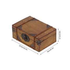 Wooden Treasure Chest Boxes Decorative Storage Chest Box Treasure Chest Boxfor Jewelry Storage Alvinlite AlvinliteHome