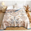 MEJU Mandala Flower Boho Muslin All Season Throw Blanket for