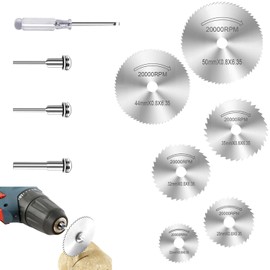 10Pcs Rotary Drill Cutting Disc, HSS Saw Blades With Screwdriver Wheel High Speed Steel Blade For Electric Drill Accessories, Wood Cutting Disc Tools For Metal, Plastic, Aluminum, Copper