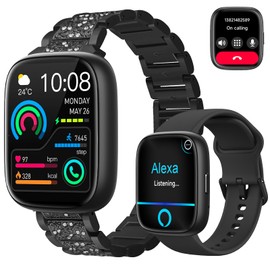 AEGTVA Smartwatch Hombre con Alexa, 1.83 HD Reloj Inteligente Impermeable IP68 con Llamadas Bluetooth,Pulsera Inteligente Hombre con Vigilancia de... 