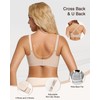 VRVOICE Womens Wireless Bras V Mesh Push Up No Underwire