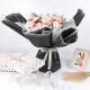 20 Sheets Flower Wrapping Paper - Waterproof Black Floral