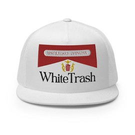 White Trash Trucker Cap - Color: Red/ White/ Red