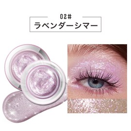 COCOETA Liquid Eye Shadow Gel Texture, Pearl Color, Smooth Adhesion, Transparent Makeup (02-Lavender Shimmer)