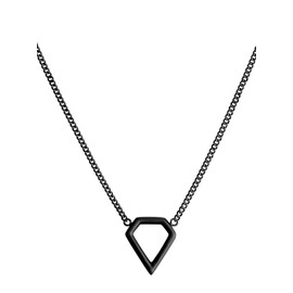 Liebeskind Berlin Women's Necklace with Pendant, Matte Stainless Steel 46 cm. Item LG-000-N-45, Stainless Steel, black