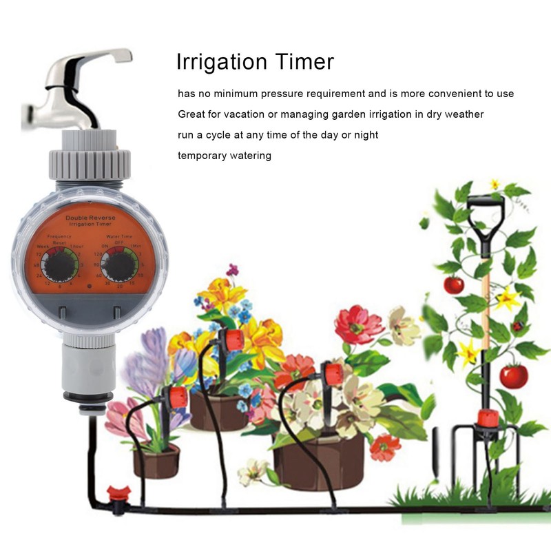 Irrigation Timer Dual Dial Ball Valve IP67 Waterproof Automatic Pressure