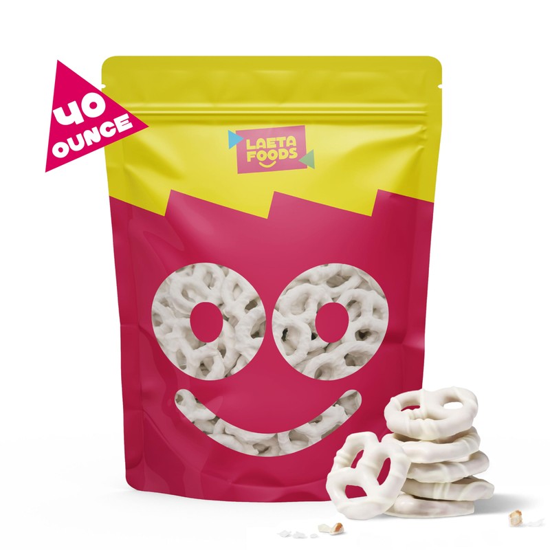 Yogurt Covered Pretzels, Salted Pretzels in Sweet Vanilla Yogurt, 40