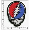 Patchwork Paradise Grateful Dead Steal Your Face Skull Embroidered Iron