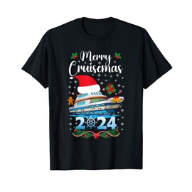 Merry Cruisemas Christmas Cruise with the Family 2024 T-Shirt, black