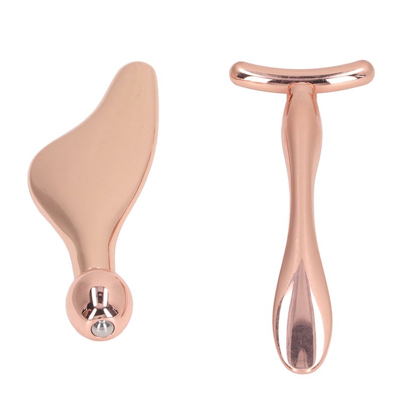 2pcs Face Roller Massage Sticks Cooling Metal Facial Massage Tools
