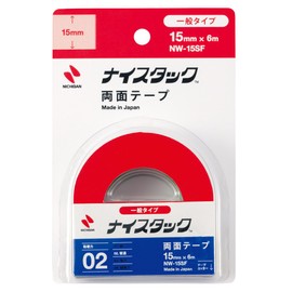 Nichiban NW-15SF Double-Sided Tape Nystack (General) 0.6 inches (15 mm) x 26.4 ft (6 m)