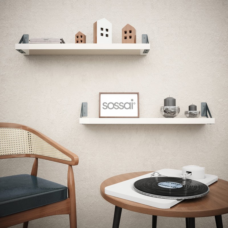 2 x Sossai® Truss Design Shelf Brackets | Shelf Bracket
