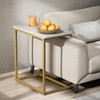 Pipishell C Shaped End Table 27 inches High, Side Table