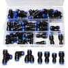 46 Pieces 8mm Pneumatic Quick Connector Set - Straight, Angle,