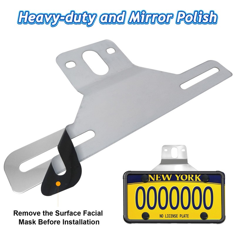 Trailer License Plate Bracket Holder with Silicone Car Tag Frame