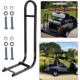 Huskey Golf Cart Rear Seat Safety Grab Bar U-Shaped Hand Rail Compatible with Yamaha Models, One Solid Piece with Mounting Hardware