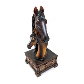 BestGiftEver Majestic Resin Horse and Foal Bust Animal Statue - Elegant Mare Figurine for Equine Home Decor - Ideal Gift for Horse Lovers, Equestrian Statue and Horse Sculpture