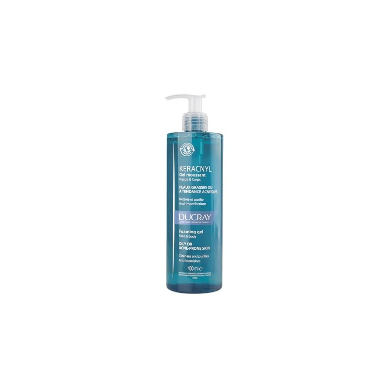 Ducray D-Keracnyl Gel Limpiador Anti-Acne, 400 ml