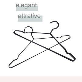 Aueabc 20 Pack Black Metal Suit Hanger Wire Hanger Space Saving Clothes Hanger for Dress, Shirts, Slacks,Jackets, Pants